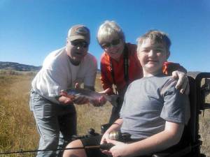 Isaac Bowman and Mother (Becky) - Outdoor Dreams Foundation 2014